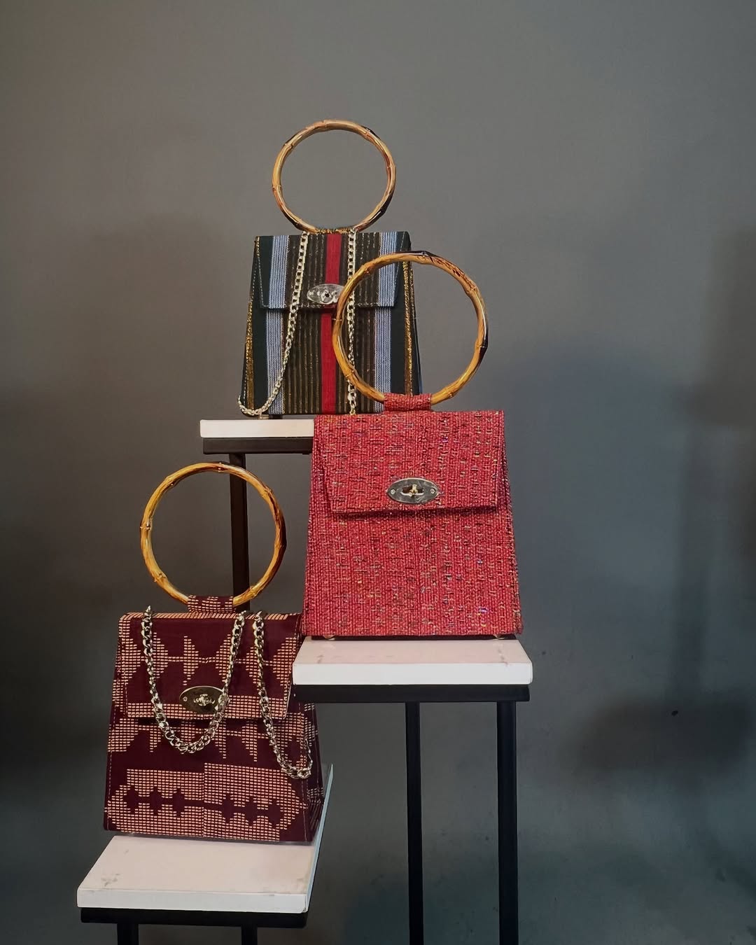 Bamboo Box Hand Bag - Image 5