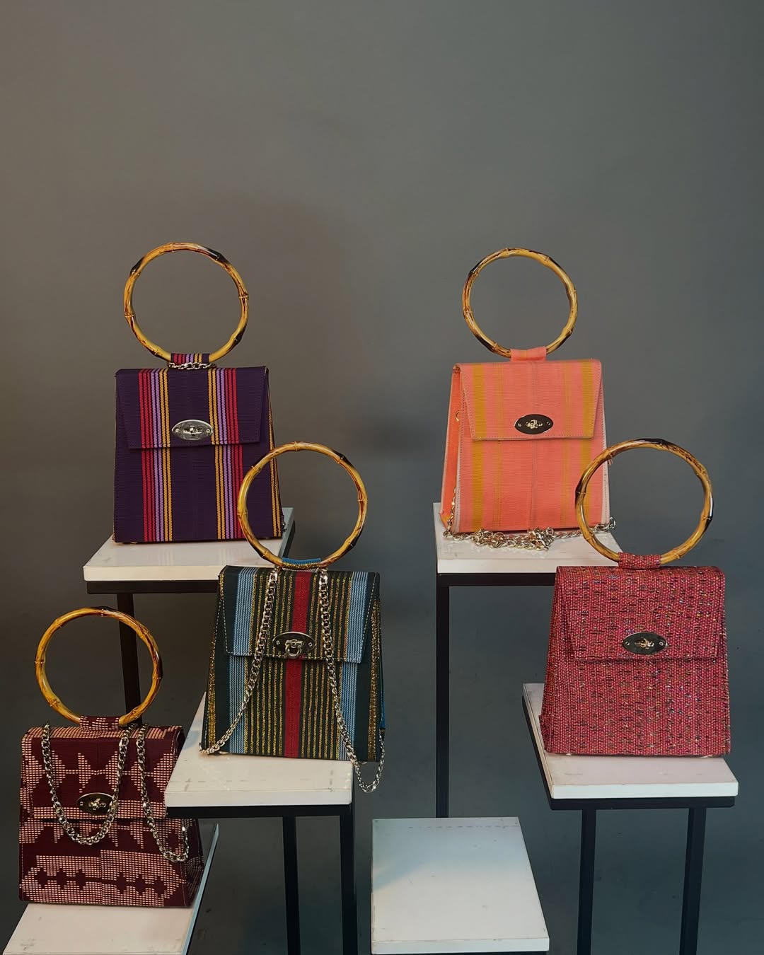 Bamboo Box Hand Bag - Image 4