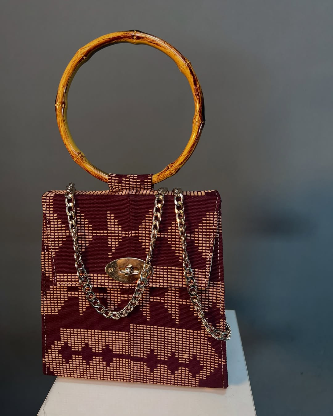 Bamboo Box Hand Bag - Image 2