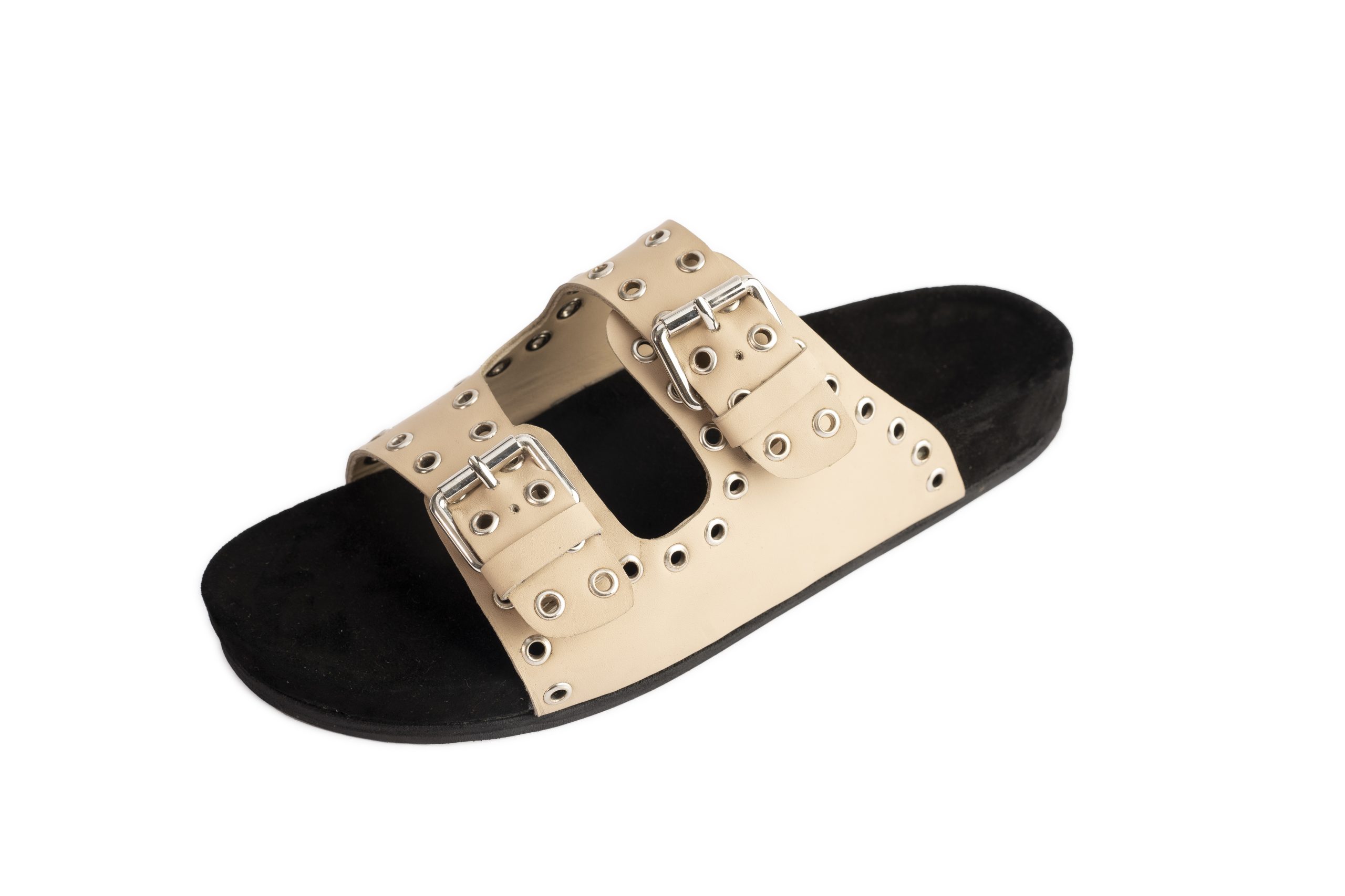 HaleyH Luxury Double-Buckle Comfort Slides